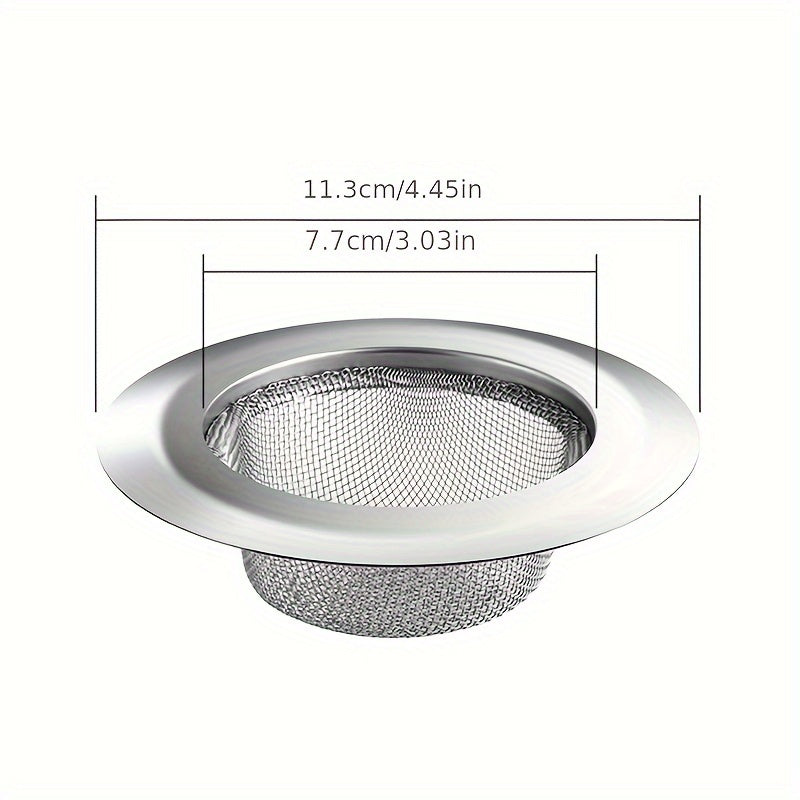 "2pcs Kitchen Sink Strainer - Stainless Steel Sink Drain Strainer, Large Wide Rim 4.5"" Diameter, Food Catcher For Most Sink Drains - For Kitchen Use - Durable & Easy to Clean - Great Gift for Housewarming"