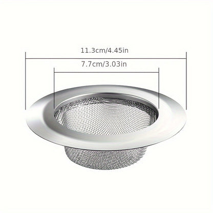 "2pcs Kitchen Sink Strainer - Stainless Steel Sink Drain Strainer, Large Wide Rim 4.5"" Diameter, Food Catcher For Most Sink Drains - For Kitchen Use - Durable & Easy to Clean - Great Gift for Housewarming"