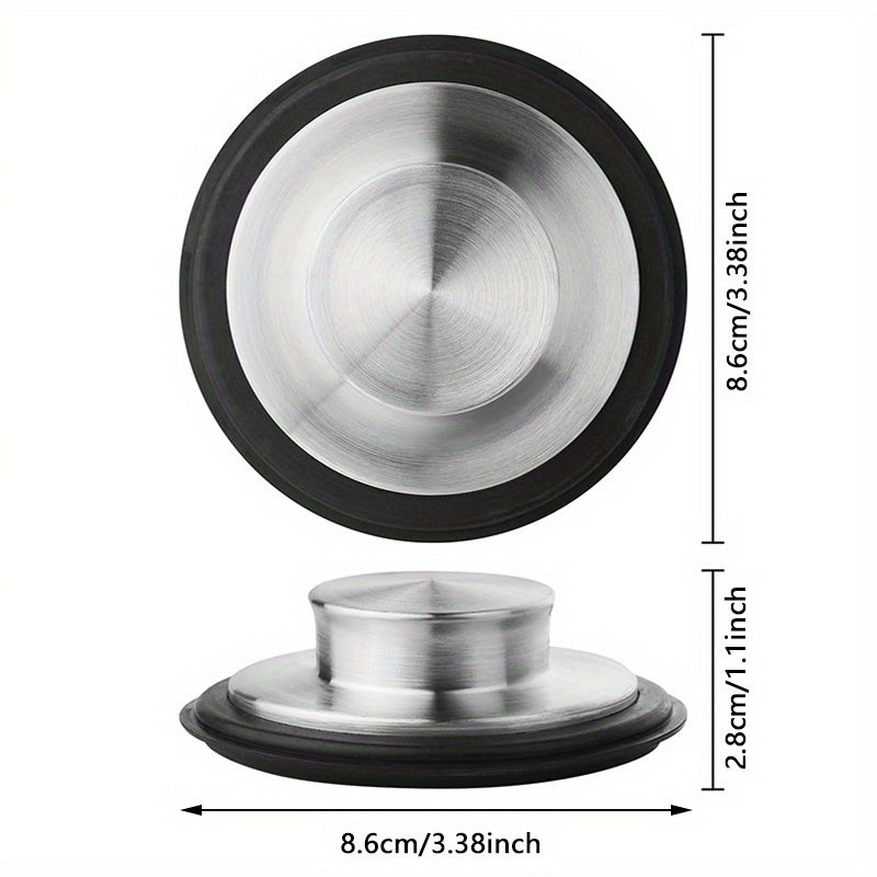 Kitchen Sink Drain Stopper, Stainless Steel Garbage Disposal Stopper 3.34 Inch Drain Stopper, Fits 3-1/2 Inch Standard Kitchen Sink Size